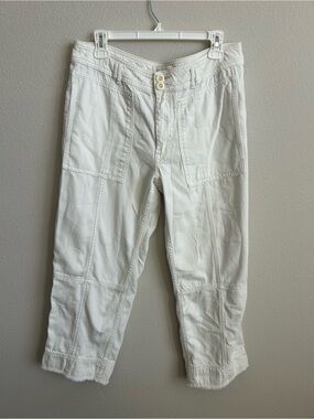 Anthropologie White Cargo Pants Size 30